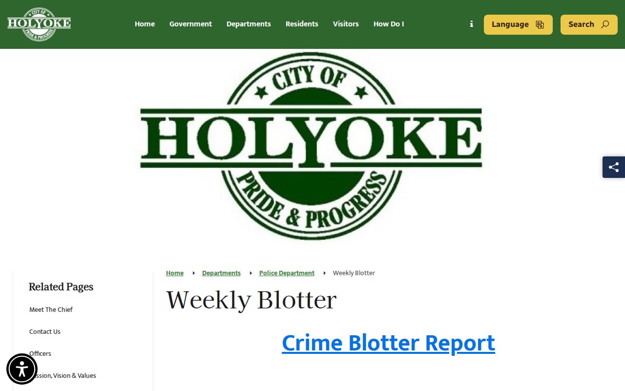 Holyoke Police weekly blotter for Phillips County arrest records
