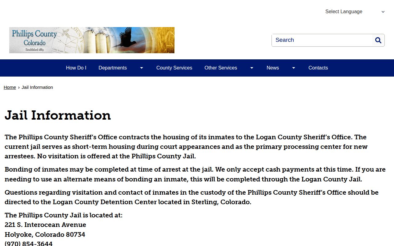 Phillips County jail information for Paoli arrest processing records